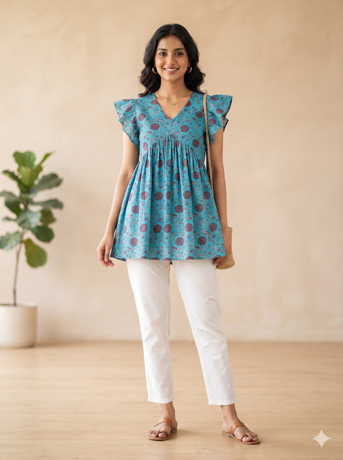 Neel Pari – Firozi Short Kurti